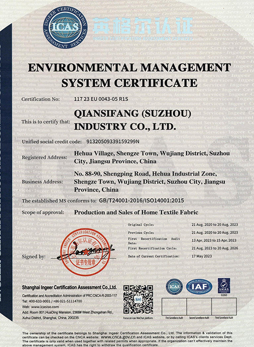 ISO14001:2015 sertifikaatti